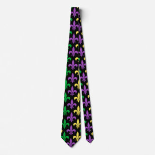 Mardi Gras Patterned Neck Tie