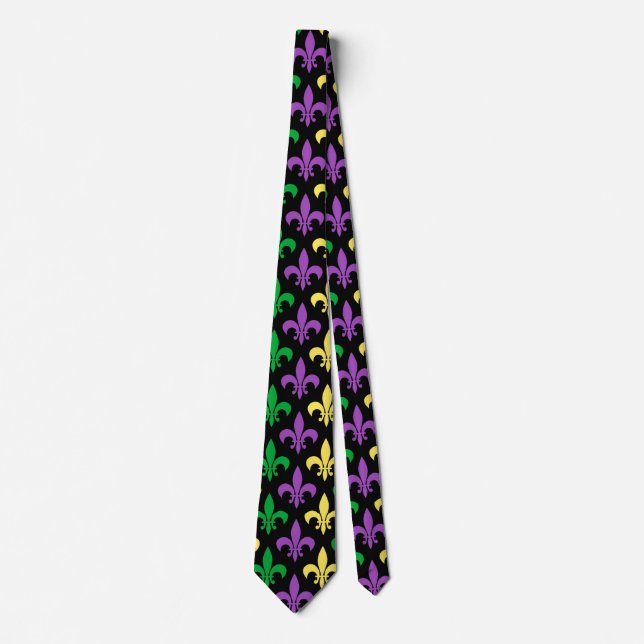 Mardi Gras Patterned Neck Tie (Front)