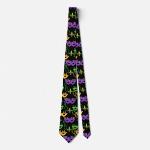 Mardi Gras Patterned Neck Tie