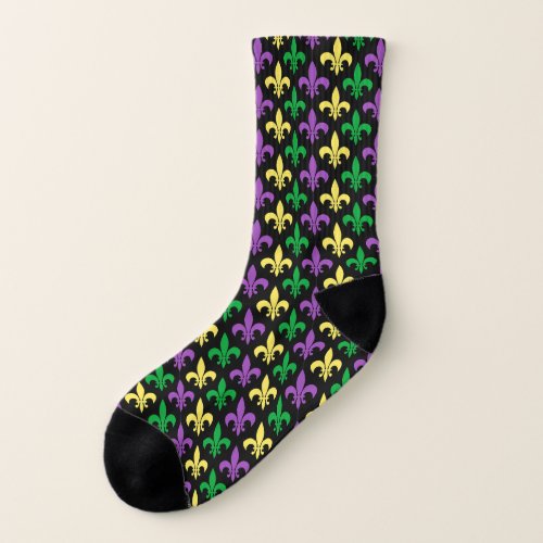 Mardi Gras Patterned Socks