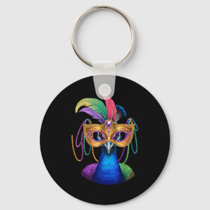 Mardi Gras Pea Costume New Orleans Carnival Keychain