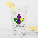 Mardi Gras Personalized Glass