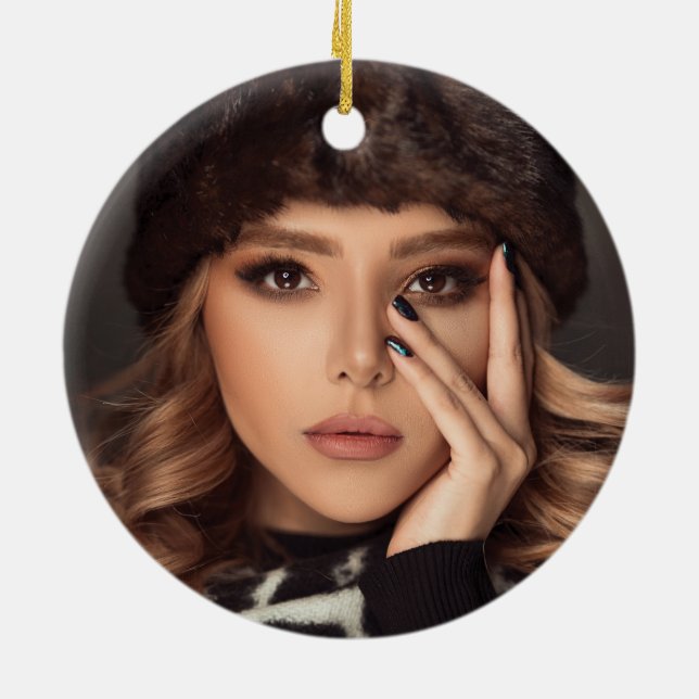 Mardi Gras Personalized Photo Ornament (Back)