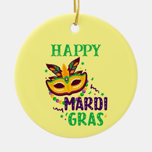 Mardi Gras Personalized Photo Ornament