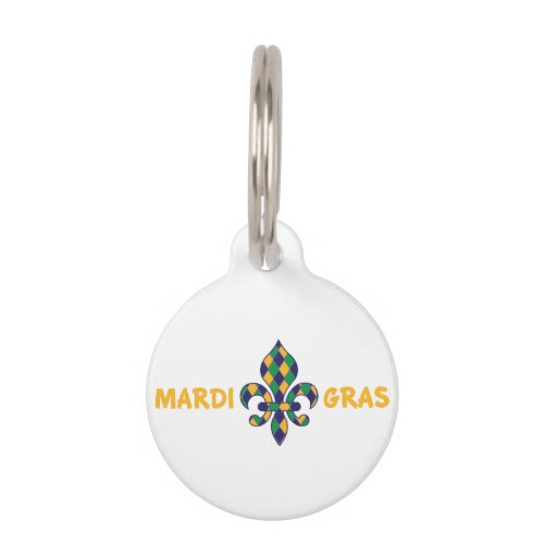 Mardi Gras Pet ID Tag