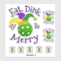 Les Couleurs de Mardi Gras Sticker