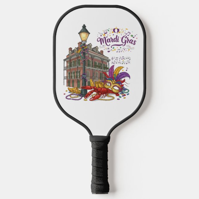 Mardi Gras Pickleball Paddle (Front)