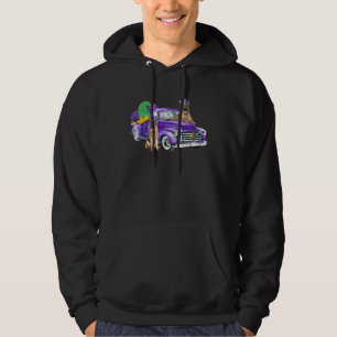 Mardi Gras Pickup Truck German Shepherd Dogs Hoodie