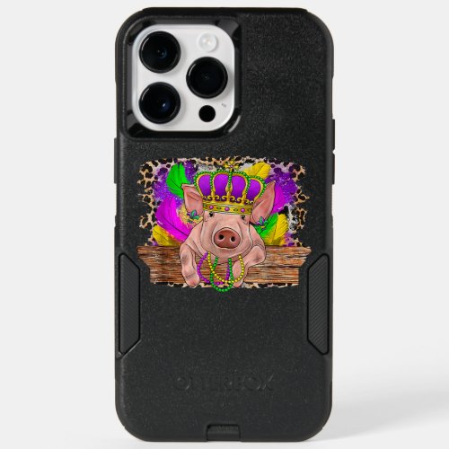 Mardi Gras Pig Happy Mardi Gras Yall Animal Farm P OtterBox iPhone 14 Pro Max Case