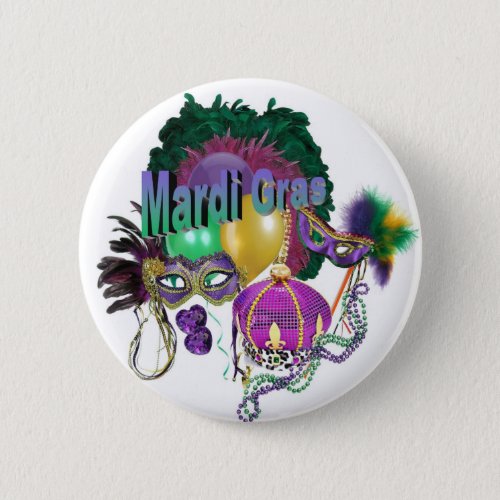 Mardi Gras Pinback Button