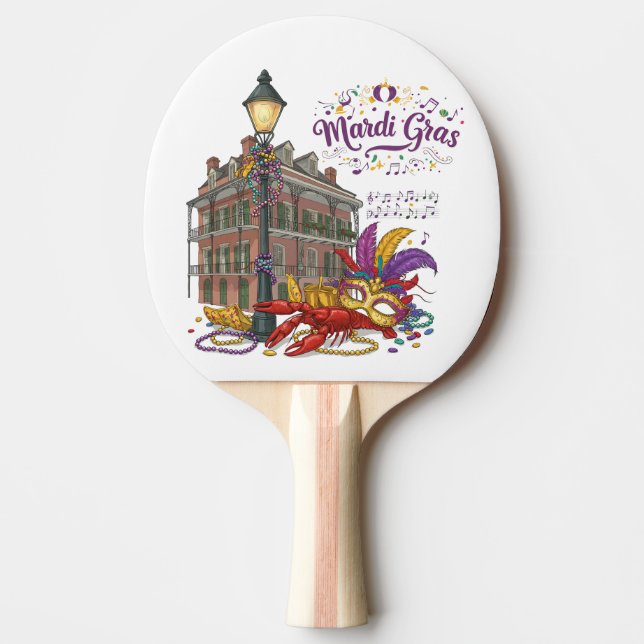 Mardi Gras Ping Pong Paddle (Front)
