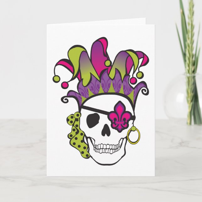 Mardi Gras Pirate Card (Front)
