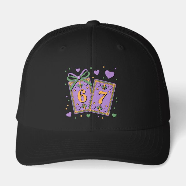 Mardi Gras Playing Cards Six Seven Deck Trucker Ha (Front)
