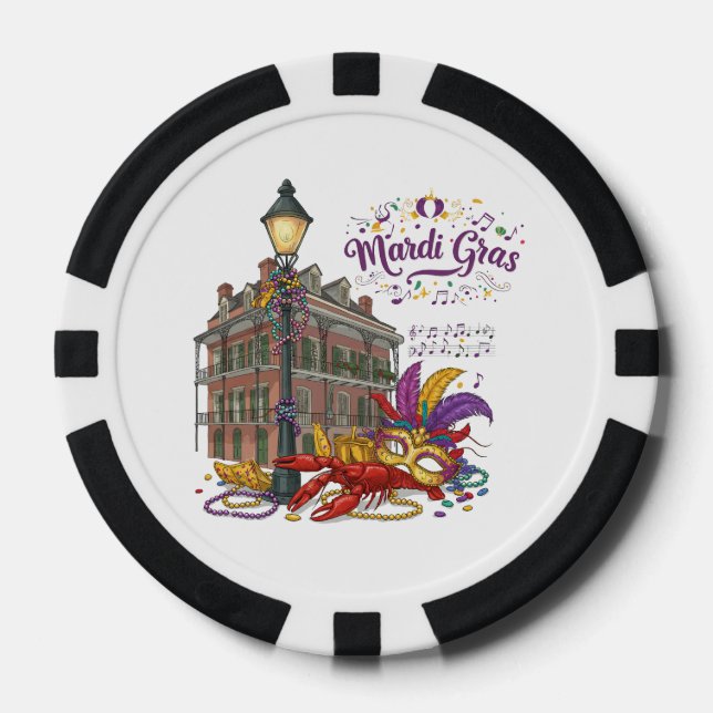Mardi Gras Poker Chips (Front)