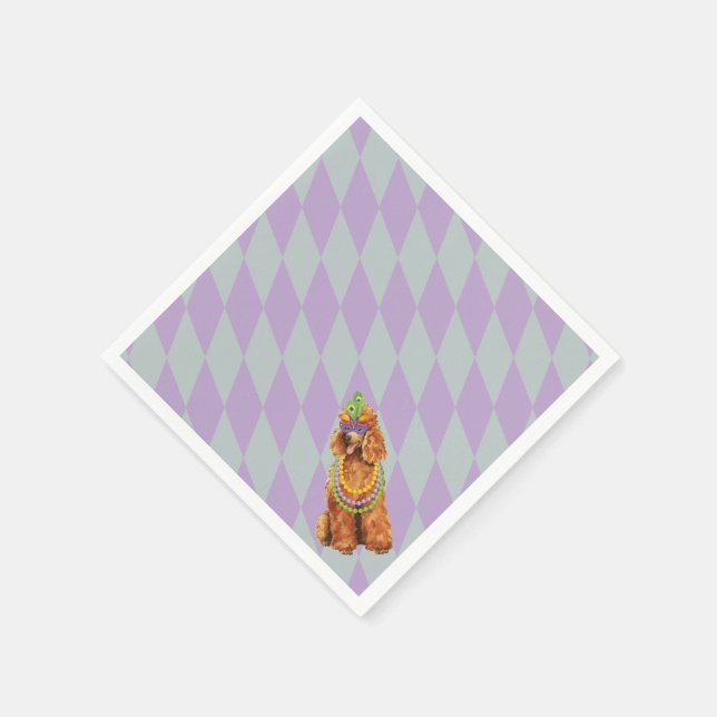 Mardi Gras Poodle Napkins (Corner)