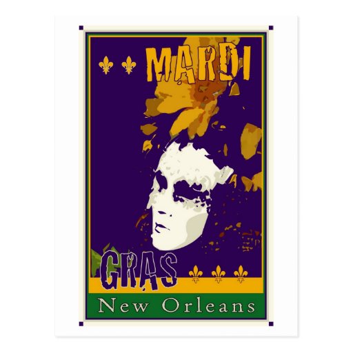 Mardi Gras Postcard | Zazzle