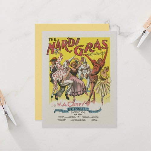 Mardi Gras Poster Invitation