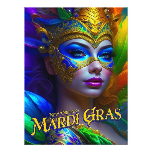 Mardi Gras Poster Invitations