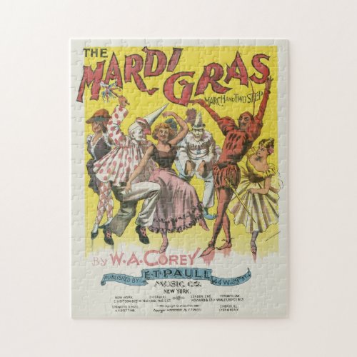 Mardi Gras Poster Jigsaw Puzzle