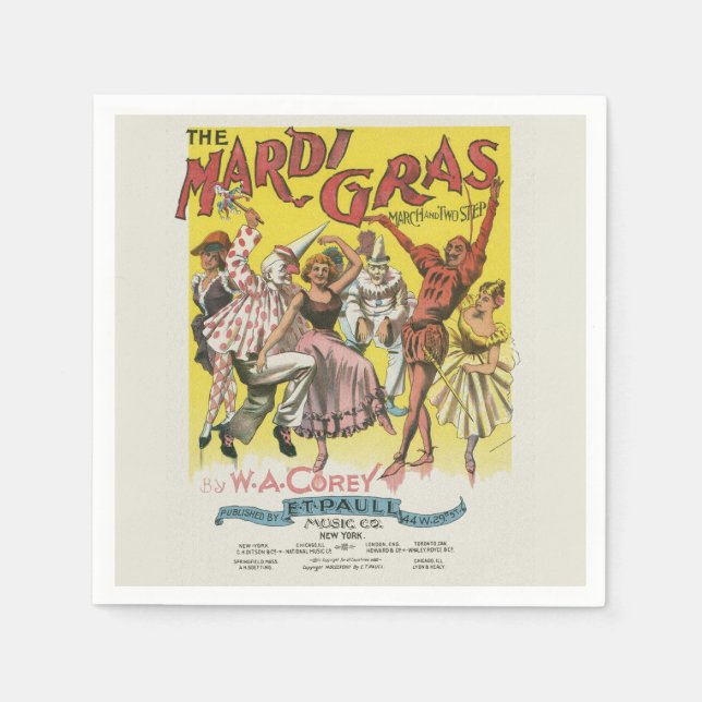Mardi Gras Poster Napkins (Front)