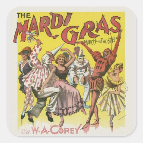 Mardi Gras Poster Sticker