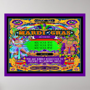 Mardi Gras Poster to be Customized