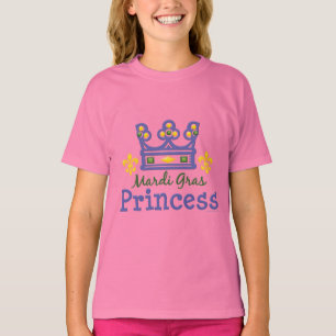 Mardi Gras Princess Kids Ringer T shirt