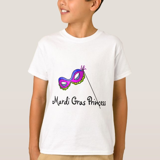Mardi Gras Princess Mask T-Shirt (Front)