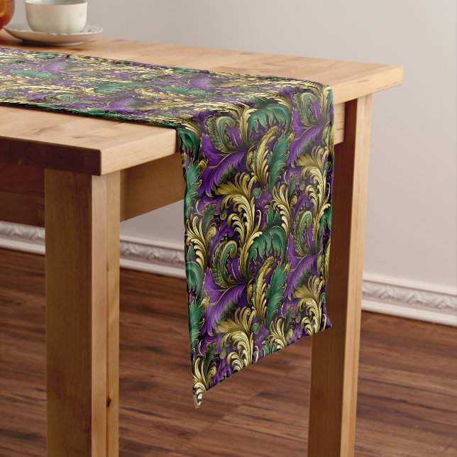 Mardi Gras Print Medium Table Runner (In Situ)