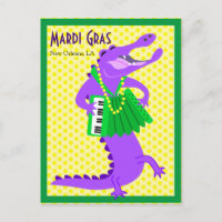 Mardi Gras Purple Alligator