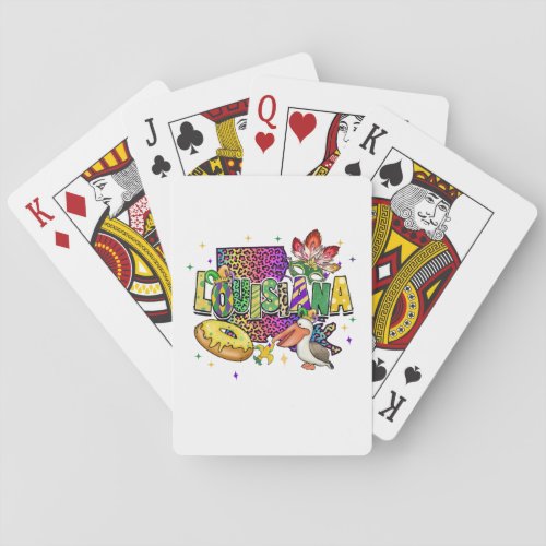 Mardi Gras Purple and Gold Lousiana Festival Poker Cards