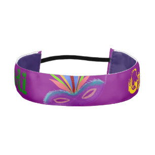 Mardi Gras Purple Green Gold Headband