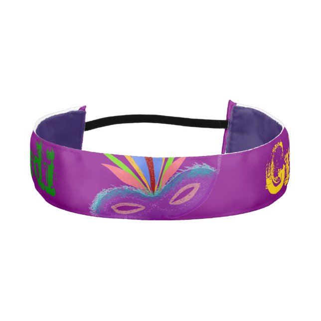 Mardi Gras Purple Green Gold Headband (Front)