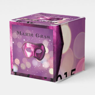 Mardi Gras Purple Mask Favor Boxes
