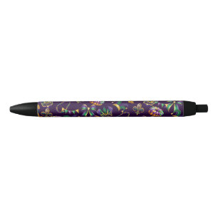 Mardi Gras Purple Pattern Pen