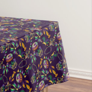 Mardi Gras Purple Pattern Tablecloth