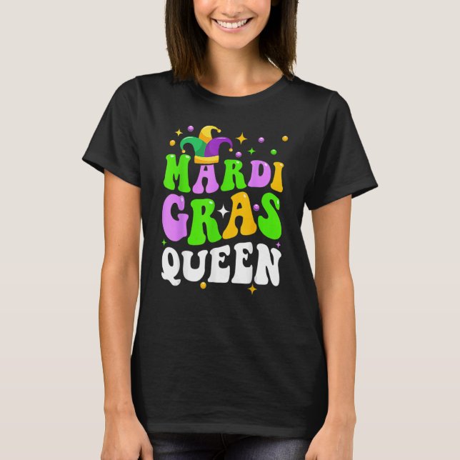 Mardi Gras Queen Family Party New Orleans Carnival T-Shirt (Front)