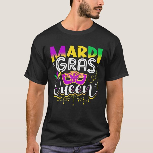 Mardi Gras Queen Funny T-Shirt (Front)