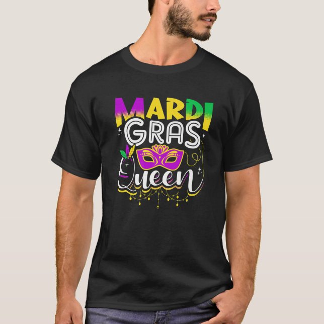 Mardi Gras Queen Funny T-Shirt (Front)