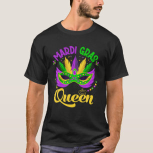 Mardi Gras Queen Mardi Gras Mom Fat Bead Tuesday T-Shirt