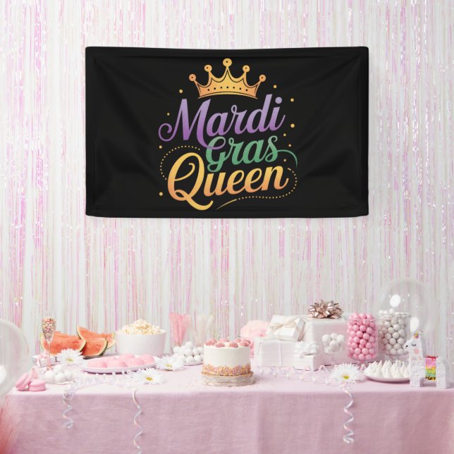 Mardi Gras Queen Parade Costume Party  Banner (Party)