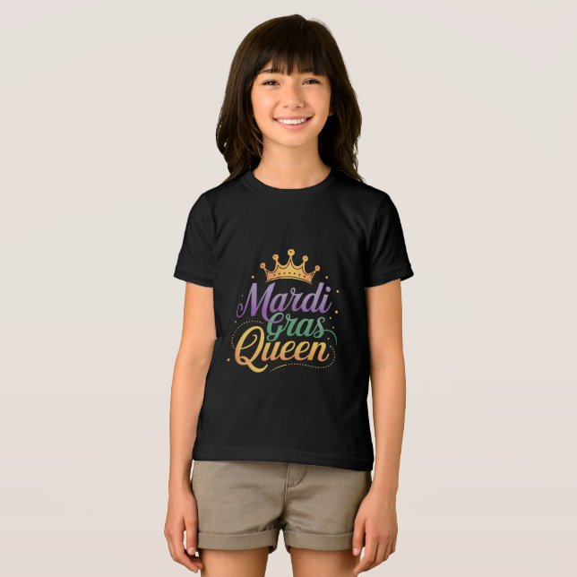 Mardi Gras Queen Parade Costume Party  Tri-Blend Shirt (Front Full)