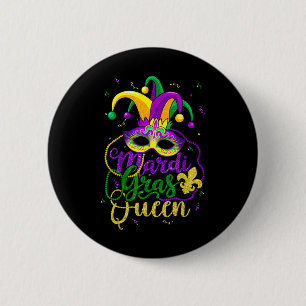 Mardi Gras Queen Parade Costume Party Women Gift M Button
