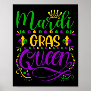 Mardi Gras Queen Parade Costume Party Women Mardi  Poster