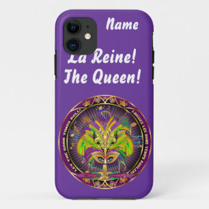 Mardi Gras Queen Style 2 View Notes Plse iPhone 11 Case