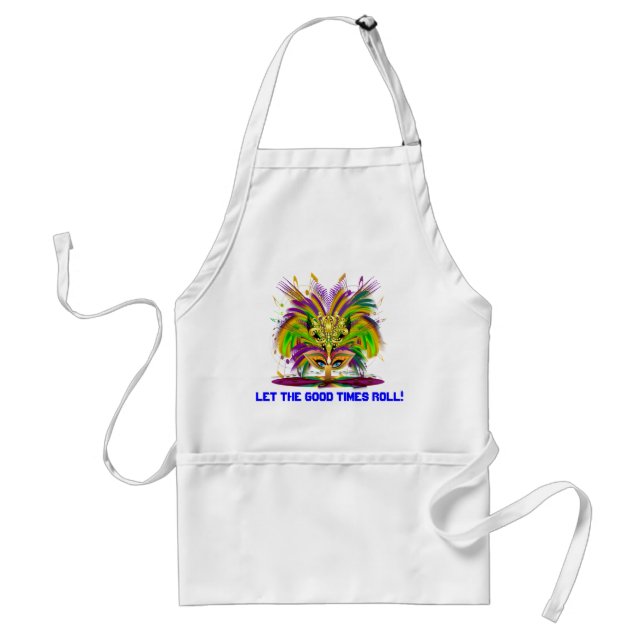 Mardi Gras  Queen View Notes Please Adult Apron (Front)