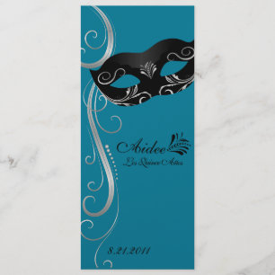 Mardi Gras Quince Invitation