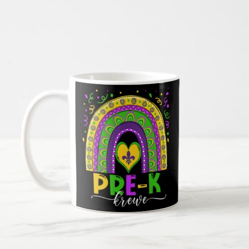 Mardi Gras Rainbow Pre K Krewe Teacher Kids Carniv Coffee Mug