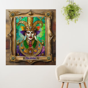 Mardi Gras Realm Portraits - The Artist Dali Foam Board