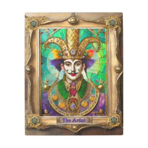 Mardi Gras Realm Portraits - The Artist Dali Metal Print